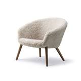 Fredericia Furniture 2631 Ditzel Loungestol SH: 37 cm - Sheepskin/Røget Eg