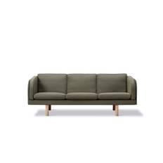 JG 3 pers. Sofa fra Fredericia Furniture (Lædergruppe 1, Metal sort)