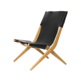 Saxe Chair - Olieret eg / Sort læder Lænestole - Møbler