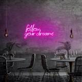 Vægdekoration - Follow Your Dreams - Pink
