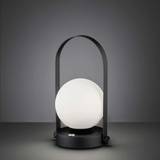 Smuk og genopladelig bordlampe i sort med 3 forskellige lysstyrker - Wofi Genk bordlampe
