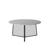 Driade - Anapo Round Table D80 cm Carrara Marble Top/Black Painted Steel