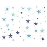 Wallsticker Sampak - Små stjerner i blå nuancer