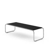 Knoll - Laccio low table, Rectangular, skiva i Svart laminat