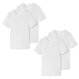 Schiesser Jungen-Shirts im 4er Pack kurzarm, weiß - 140 / weiß