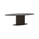 Luxor spisebord i jern og egetræsfinér 300 x 120 cm - Mørkebrun