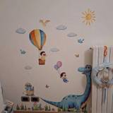 sheets Colorful Butterfly Wall Decal Cartoon Dinosaur Wall Sticker Flower Wall Decor DIY Vinyl Mural Art For Nursery Bedroom Playroom Home Decoration  - Multicolor - one-size