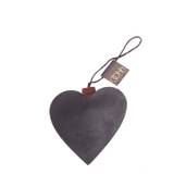 Padded xmas heart ornament black