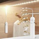 SHEIN 1 Set Of Cabinet Led Strip Lights With Human Body Induction, 5v Low Voltage, Non-Waterproof Ip20, White And Warm White Light, Multiple Specifications
