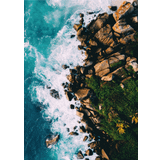 Tropisk klippe - Airpixels plakat