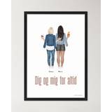 Design-selv plakat, piger stående
