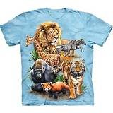 Børn Drenge T-shirt Kortærmet 3D-udskrivning Løve Tiger Dyr Blå Børn Toppe Forår Sommer Aktiv Mode Daglig Daglig udendørs Regulær 3-12 år Lightinthebox