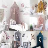 Canopy for baby crib bed canopy bed bedding crib mesh pink girls princess play tent for children nursery decoration - light pink