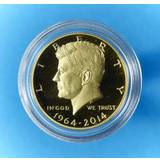 USA 50th Anniversary Kennedy Half-dollar gold proof coin 2014 - i skrin med certifikat