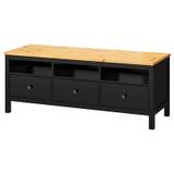 IKEA - HEMNES tv-bord, sortbrun/lysebrun, 148x47x57 cm