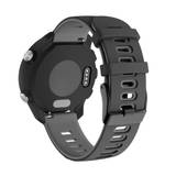 Pebble 2 / 2 SE / Smartwatch Time Steel - Silikone urrem 22mm - Sort/grå