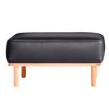 Andersen Furniture A1 puf - sort læder - sort eg