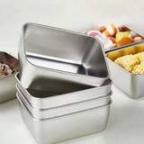 SHEIN 1pc 304 Stainless Steel Food Container, , Refrigerator Storage Box, Household Use Only, Sealed Fruit Box For Bento