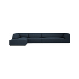Ruby chaiselong sofa venstrevendt i polyester B366 x D180 cm - Sort/Navy