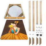 1set Wood Picture Frame, Painting Frame, Multi Size Diy Photo Frame Kit, For Home Room Living Room Office Decor, Valentine's Day New Year Easter Mother's Day Gift