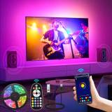 SHEIN 1pc Smart RGB Led Strip With 30/60/90/150 Led And 24-Key Remote Control+ App Control, 2 Control Methods, Suitable For Room And Party Decoration