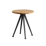 HAY - Pyramid Coffee Table 51 - Black Base - Oiled Oak - Ø45,5 x H54 cm