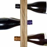 'D'wine' vinholder - Valnød /lodret montering / 115cm/12 flasker / Med messingrør