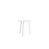 HAY CPH Deux 220 Table Ø: 75 cm - Pearl White Lacquered Solid Beech/Pearl White Laminate