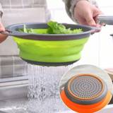 SHEIN 1pc Collapsible Kitchen Basket, Can Be Used As Vegetable Or Rice Washing Basket, Fruit Basket, Dish Strainer Or Shelf
