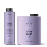 Lakmé - Teknia White Silver Shampoo 1000 ml + Lakmé - Teknia White Silver Mask 1000 ml - Fri fragt og klar til levering