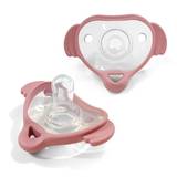 pc Safe  Ultrasoft Silicone Pacifier With Big  Air Holes To Prevent Flatulence For  Months And Up Newborn Babies Suitable For Day  Night Use - Dusty Pink - one-size