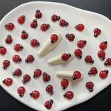 20 Pcs Little Ladybug Nail Art Resin Nail Charms Cute Cartoon Nail Jewelry 3d Nail Resin Decor
