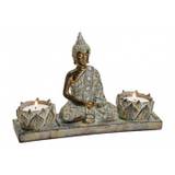 Thailandsk Buddha med to lys - Thailanske Buddha statuer - GodKarmaShop