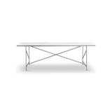 Handvärk - Dining Table 230 af Emil Thorup - Spisebord - Stainless Steel / White Marble - H75 x W230 x D96 cm