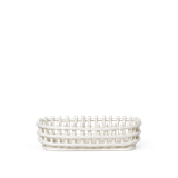 Ceramic Basket - Oval - Off-White