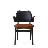 Warm Nordic - Gesture Chair / Black Lacquered Oak - Loungestol - Prescott 207 (Black) / Merit 033 (Cinnamon) - L58 x W54 x H80 cm