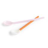 HAY - Glass Spoons Duo Set of 2 - Light pink and bright orange