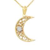 Crescent Necklace in 9ct Gold