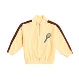 Mini Rodini Tennis cotton terry half-zip sweater - yellow - Y 1,5-3