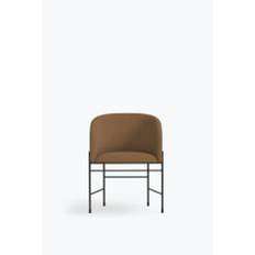 New Works - Covent Chair - Spisebordsstol - Jern Sort Ramme, Shade, Sørensen læder - H: 790 x W: 595 x D: 425 mm