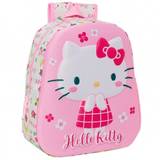 Hello Kitty Childrens/Kids Floral Backpack - 33cm x 10cm x 27cm / Pink-White