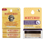 Burt's Bees - Uni Beeswax Lip Balm Tube Blister Twin Pack + Burt's Bees - Overnight Lip Treatment - Klar til levering