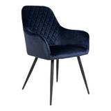 Harbo Spisebordsstol - Stol i blå velour HN1205