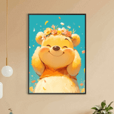 SHEIN 5D Diamond Painting Kit Happy Little Bear Full Round Drill Adult DIY Painting With Diamonds Crystal Embroidery Cross Stitch Art Craft Wall Office Deco