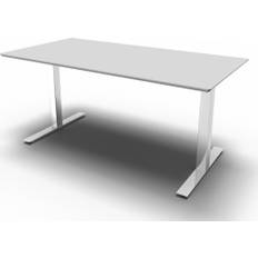 Square Kantinebord, 180x80 cm, Lys grå/Krom