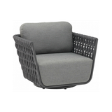Hug rotérbar lounge havestol i aluminium og Couture Max H66 cm - Antracit/Mørkegrå
