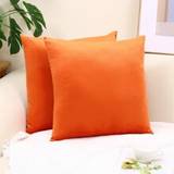 SHEIN 1pc Solid Color Velvet Pillowcase, Modern Dual-sided Dutch Fluff Cushion Cover For Living Room Bedroom Home Decor
