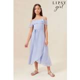 Lipsy Blue Teen Bardot Occasion Dress (10-16yrs)