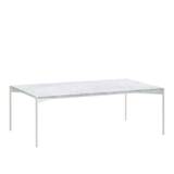 Adea - Plateau Table 100x60, White Carrara Marble Top White Option Legs