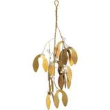 Ib Laursen Mistletoe for Hanging with White Beads Brass Large